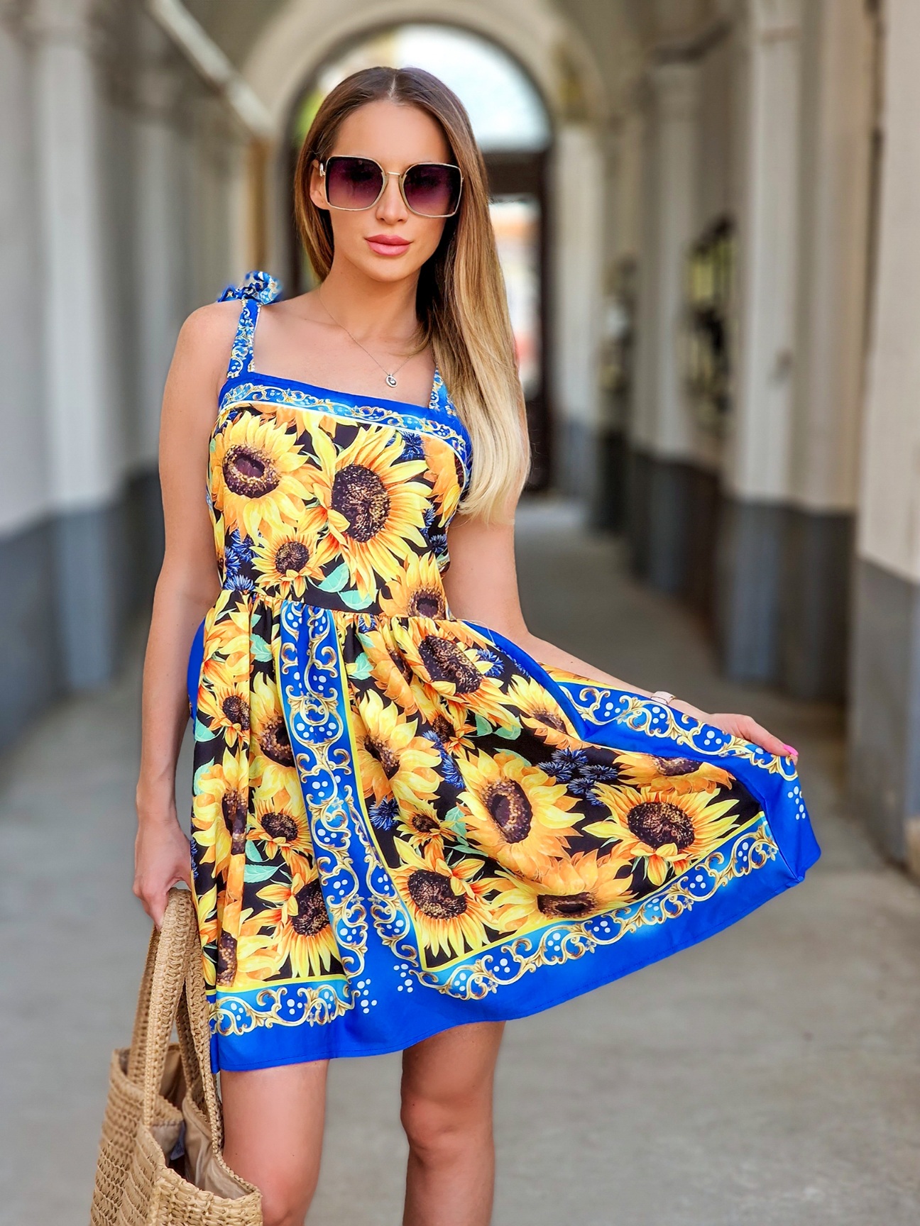 Sunflowers divatos női ruha